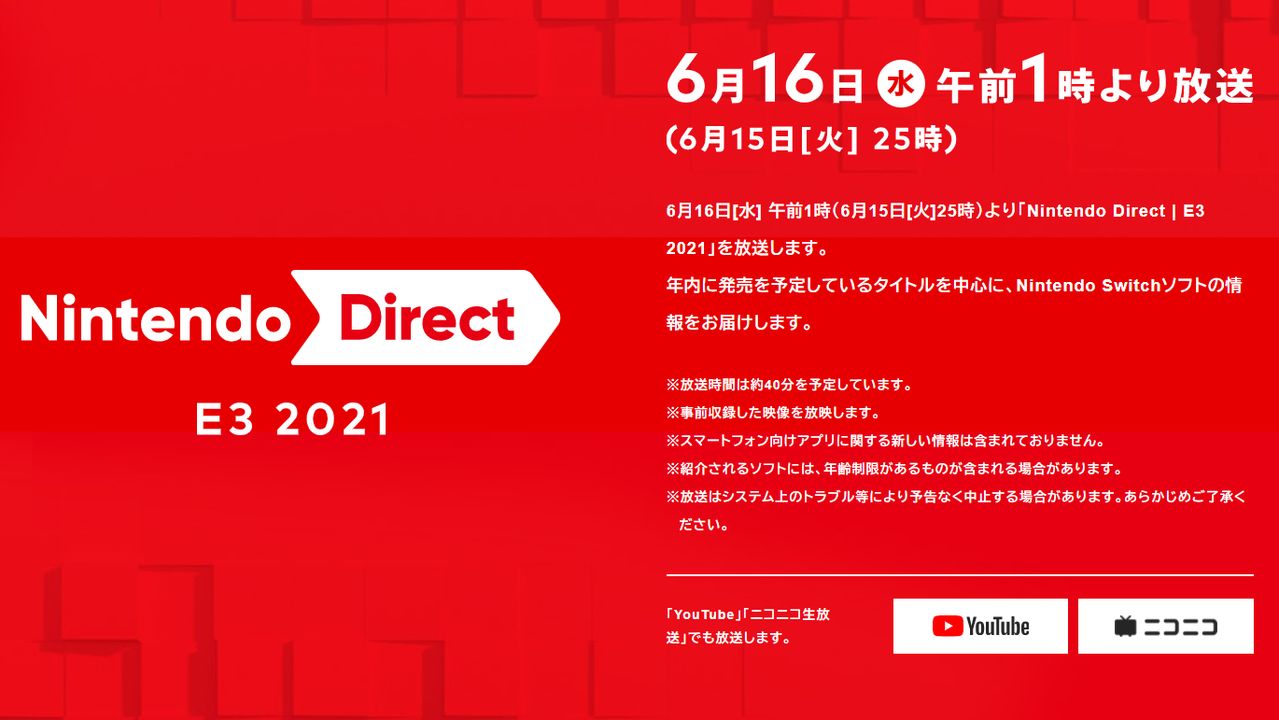 Nintendo Direct e3 2021